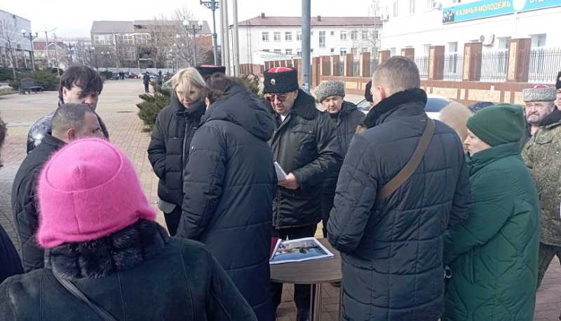 На улице Победы в городе-герое Новороссийске планируется обустроить сквер и установить памятный знак, посвященный связи казачьих поколений