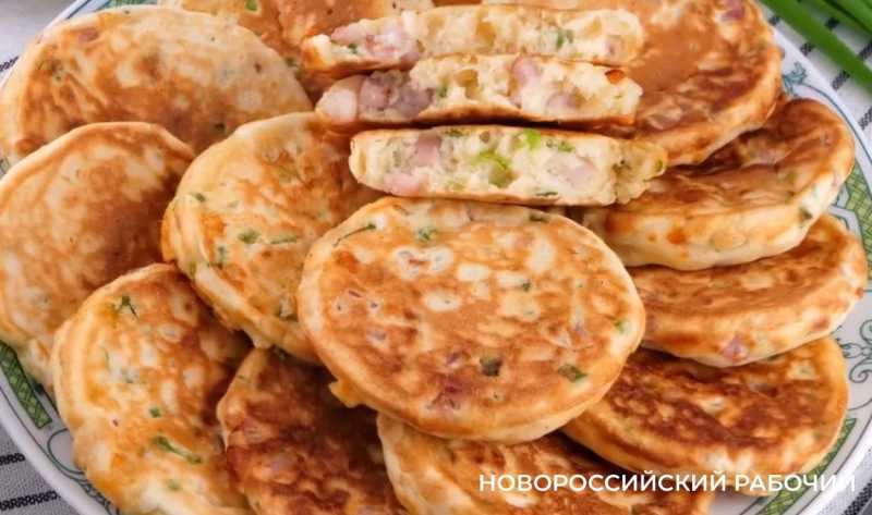 Оладушки с припеком, когда нет времени на пирожки