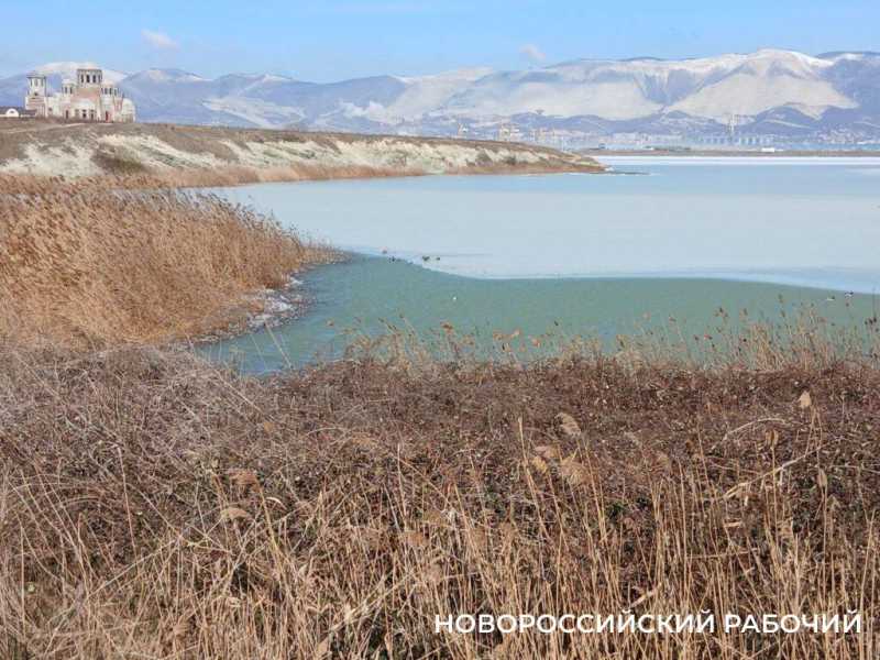 В норд-ост в Новороссийске горожане выходят фотографировать замерзшую набережную