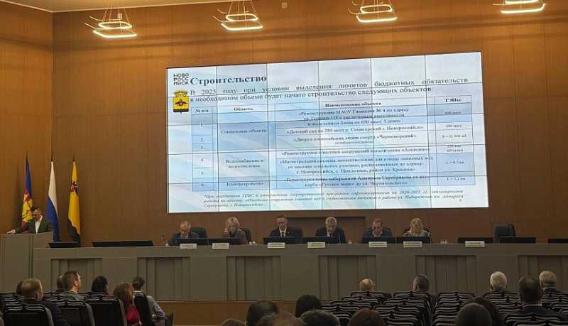 В Новороссийске на 2025 год запланировано строительство 9 объектов и проектирование 23 объектов социальной сферы и инженерной инфраструктуры