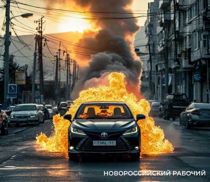 В Новороссийске таксист поджег арендованный автомобиль