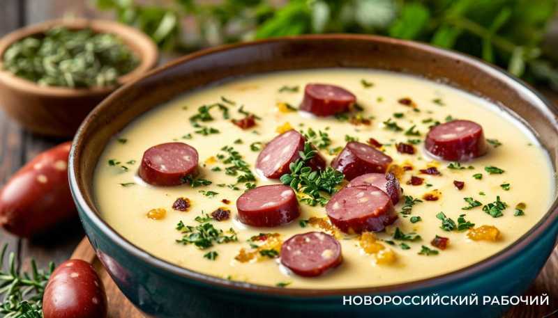 Копченый сырный суп