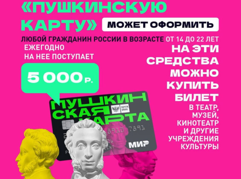 Краснодарский край – второй в стране по количеству учреждений культуры, вовлеченных в программу «Пушкинская карта»