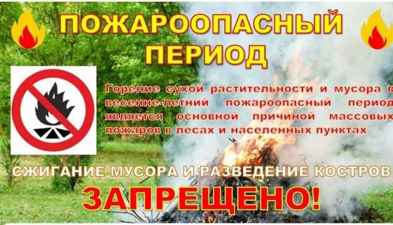 Памятка по правилам пожарной безопасности в весенне-летний пожароопасный период