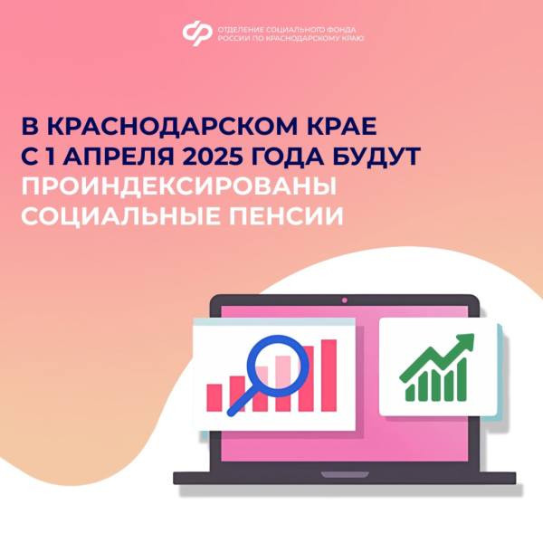 В апреле Отделение СФР по Краснодарскому краю перечислит социальные пенсии в проиндексированном размере
