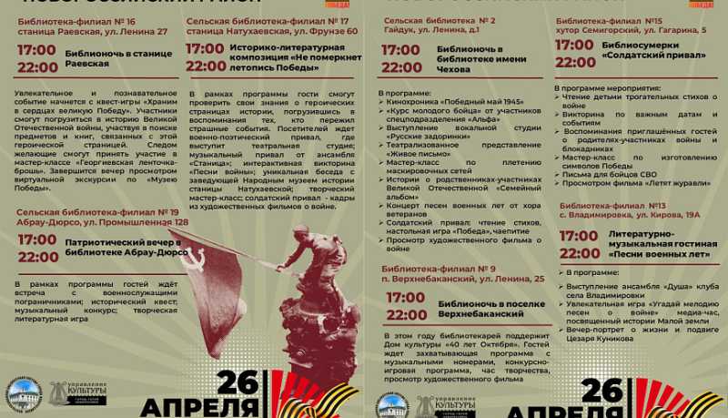 Новороссийцев приглашают 26 апреля принять участие во Всероссийской просветительской акции «Библионочь – 2025»