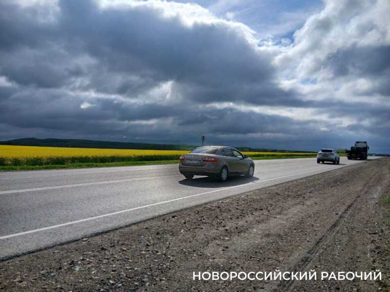 По дороге в Новороссийск появились желто-зеленые локации для фотосессий