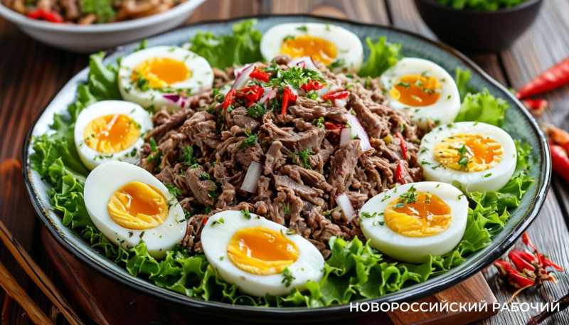 Салат «Ташкент» классический из говядины с редькой