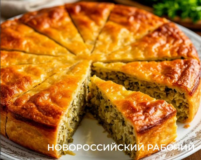 Тесто – с творогом, начинка – с капустой. Вкусно!