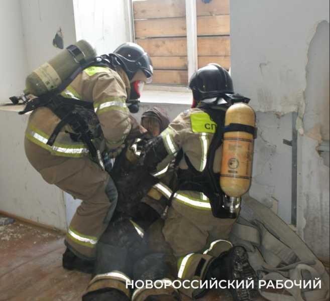 В Новороссийске Гошу на пожаре спасли 10 раз подряд. Прошли соревнования пожарных и спасателей