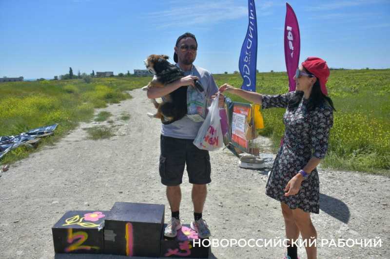 В Новороссийске героиней забега стала собачка на трех лапках