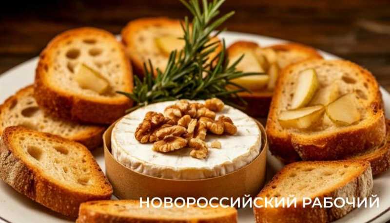 Рецепт десерта: запеченный камамбер с грушей и грецкими орехами