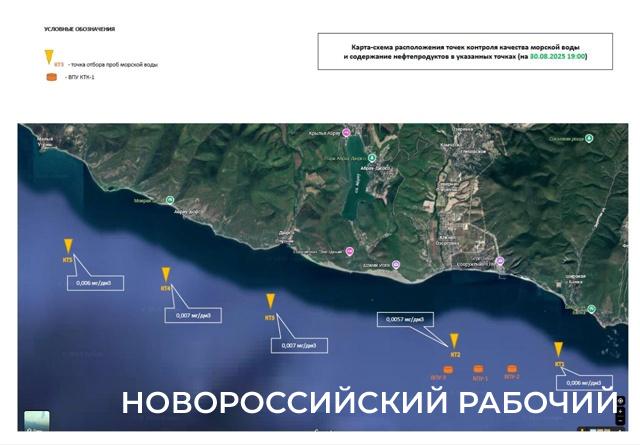 Объем утечки нефтепродуктов под Новороссийском оценили в 10 тонн