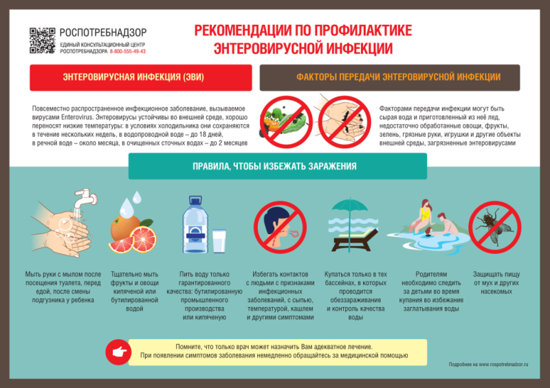Роспотребнадзор напоминает о необходимости соблюдать меры профилактики энтеровирусной инфекции