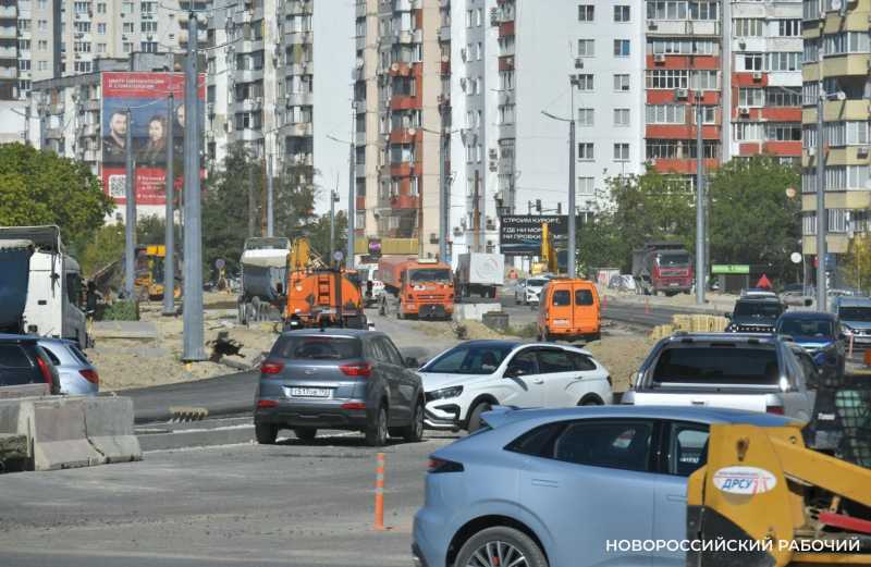В Новороссийске развязку на проспекте Дзержинского реконструируют 15 декабря