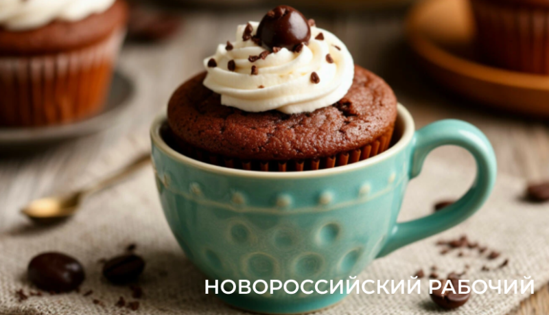 Десерт без духовки за 3 минуты. Шоколадный кекс в чашке в микроволновке