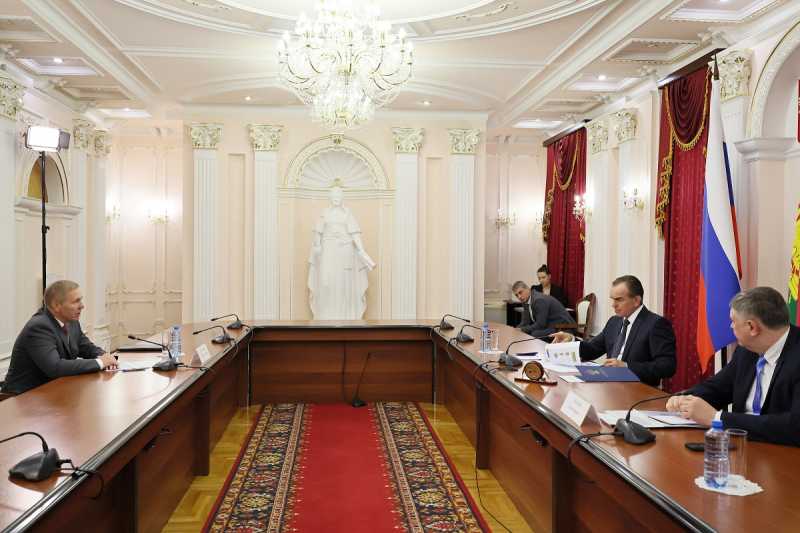 Губернатор Краснодарского края провел рабочую встречу с руководителем Управления Алексеем Семеновым 