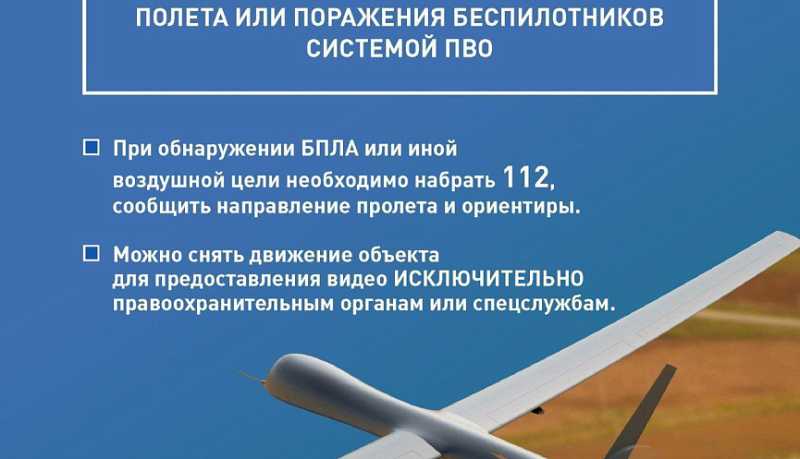 Напоминание о запрете съемки беспилотников и работы системы ПВО