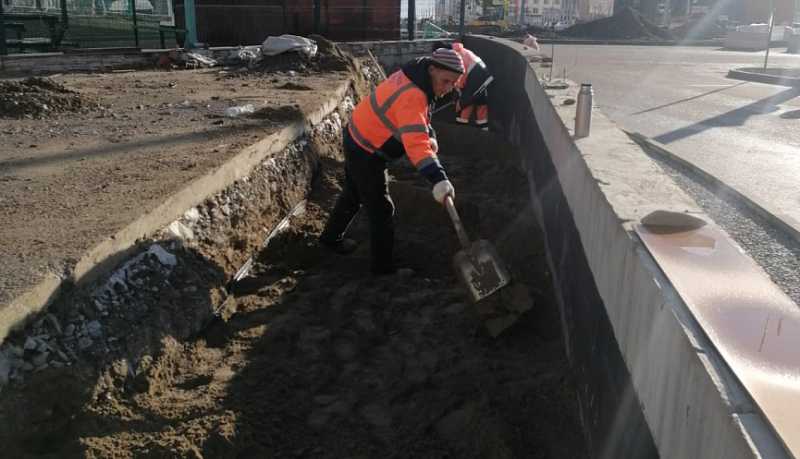 В Новороссийске проводятся финальные работы по реконструкции пересечения дороги в районе улицы Мурата Ахеджака