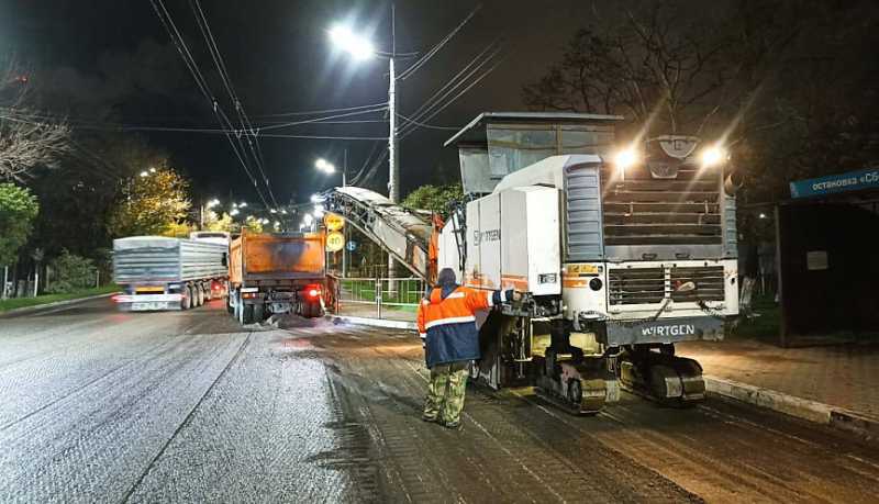 В Восточном районе города-героя Новороссийска ремонтные работы дорожного полотна будут проводиться в ночное время