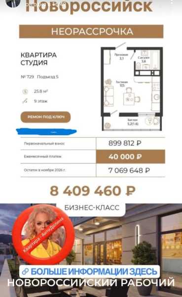 Квартира &laquo;АнтиДолина&raquo; появилась в продаже и в Новороссийске