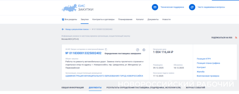 Проблемный мост в Новороссийске предлагают отремонтировать за 1 миллион рублей. Никто не берется