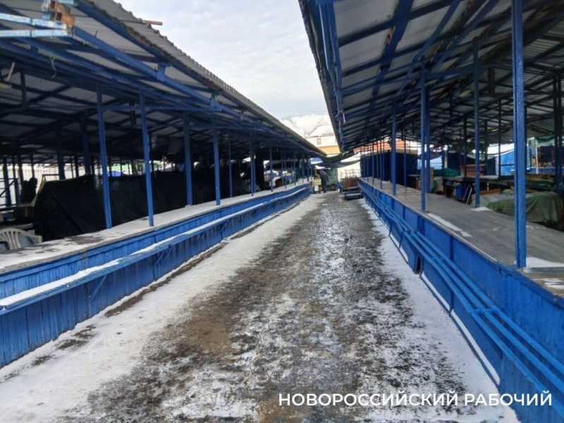 Рынок Новороссийска опустел из-за морозов