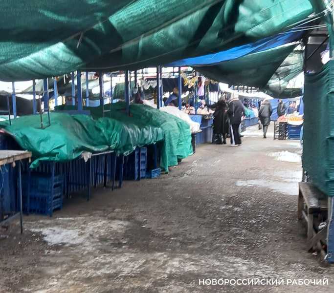 Рынок Новороссийска опустел из-за морозов