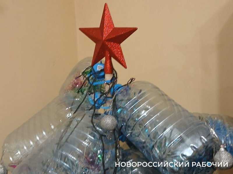 В Новороссийске &laquo;пятишки&raquo; из-под воды превратили в экологическую елку