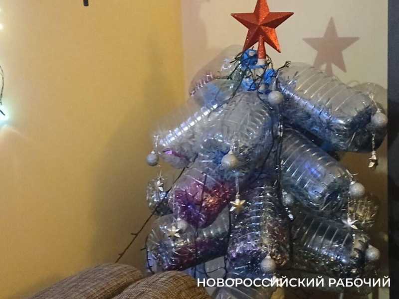 В Новороссийске &laquo;пятишки&raquo; из-под воды превратили в экологическую елку