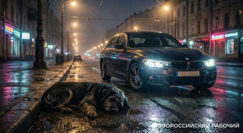 В Новороссийске зафиксировано ДТП иномарки с собакой