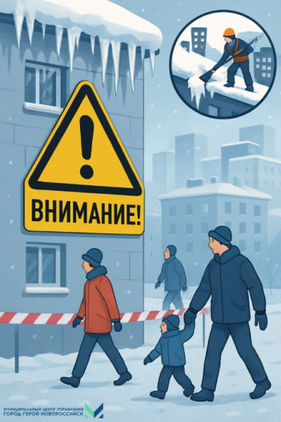 Внимание! В связи с потеплением резко возрастает опасность схода снега и падения сосулек с крыш!