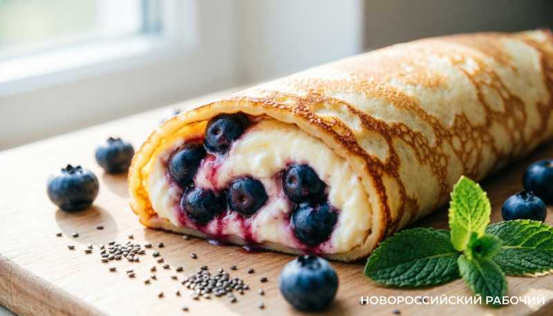 Блинный рулет в духовке