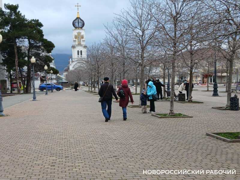 Голуби, аллея, дорога к храму &ndash; в зимние дни жители Новороссийска выходят на бульвар