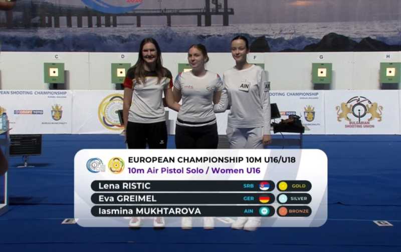 Ясмина Мухтарова из Новороссийска стала чемпионкой Европы по пулевой стрельбе