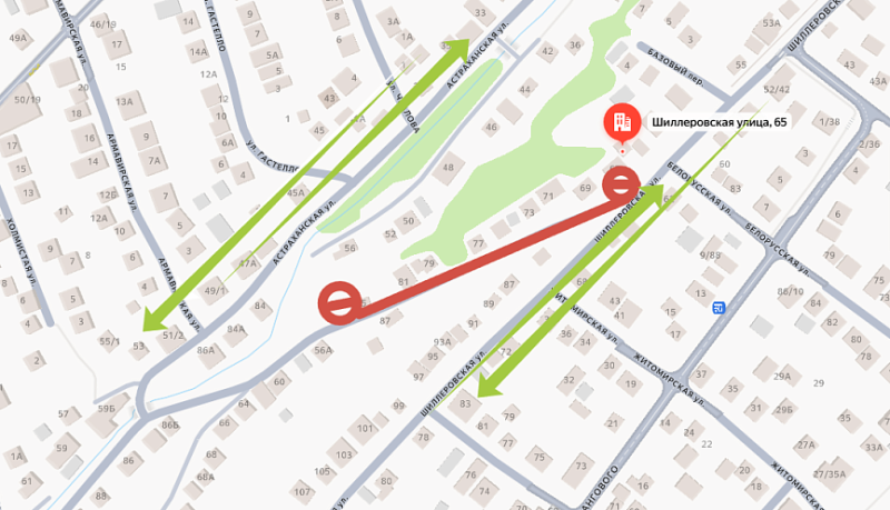 Внимание! В Новороссийске на улице Шиллеровской с 20 февраля по 20 марта будет ограничено движение транспорта