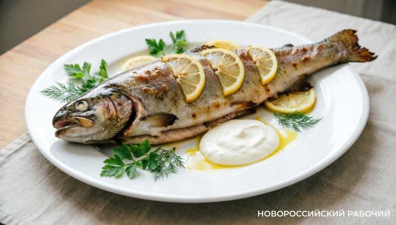 Запечённая форель с лимоном и сметанным соусом: праздничное прощание с рыбой перед постом