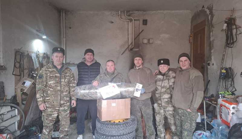 Казаки хуторского общества &laquo;Невский&raquo; Новороссийского РКО доставили гуманитарные грузы бойцам СВО