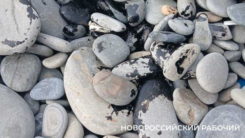 В курортном пригороде Новороссийска море набросало на пляж валуны и мусор