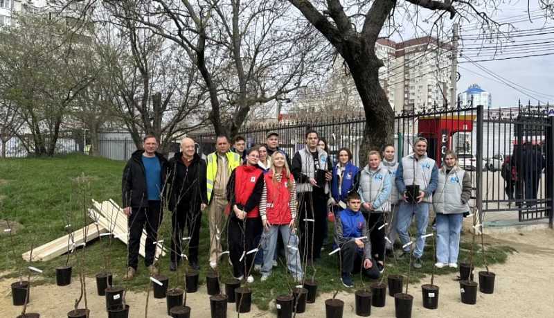 В Новороссийске 40 саженцев яблонь высадили на территории Пионерской рощи в ходе экологической акции