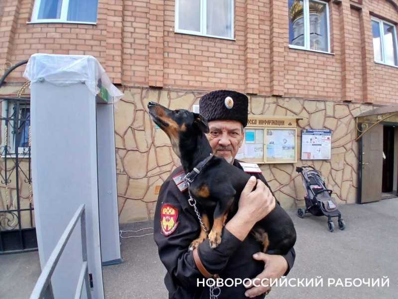 В Новороссийске пасхальную фотозону оценил даже служебный пес