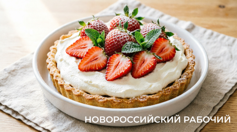 Клубничный тарт с ванильным кремом