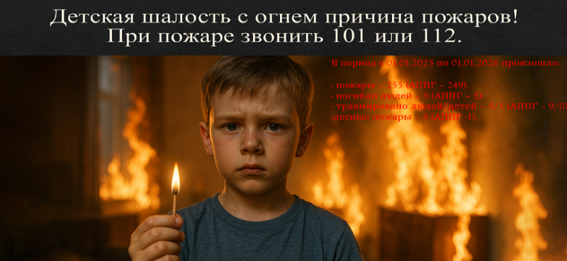 МКУ «Управление по делам ГО и ЧС по городу Новороссийску» напоминает: Берегите детей от огня!