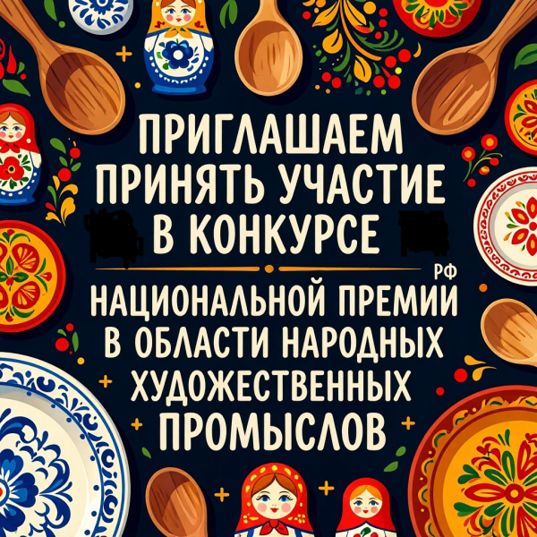 Открыт прием заявок на участие в национальной премии РФ ﻿в области народных художественных промыслов