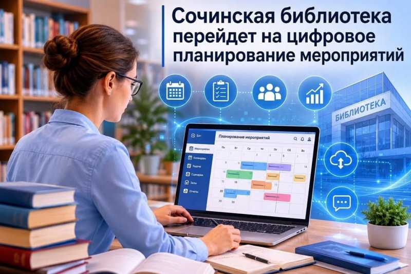 Сочинская библиотека перейдет на цифровое планирование мероприятий