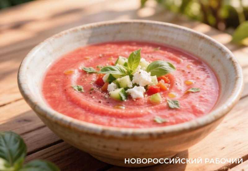 Гаспачо из арбуза с фетой и базиликом: рецепт с изюминкой