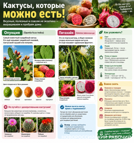 Кактусы, которые можно есть: какие выбрать для дома и что с ними делать на кухне (+рецепт)