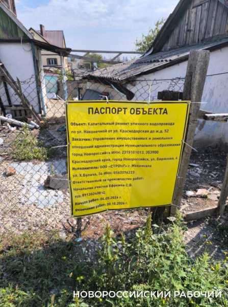 На окраине Новороссийска стало опасно жить … из-за ремонта водопровода