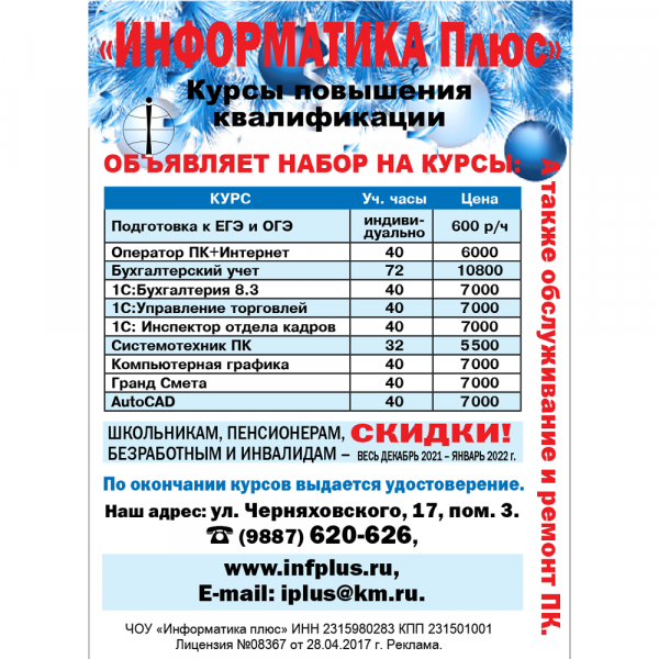 Новогодние распродажи в Новороссийске