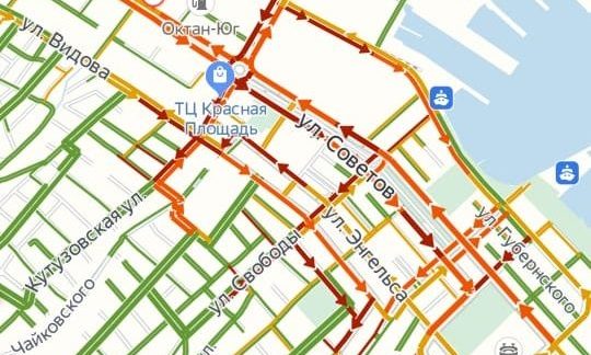 В Новороссийске снова пятничная пробка